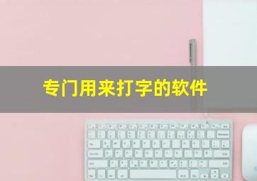 专门用来打字的软件