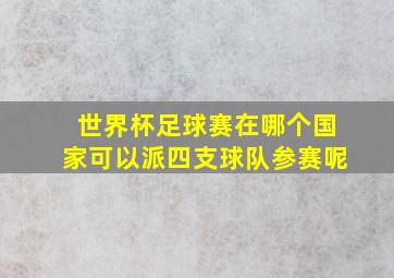 世界杯足球赛在哪个国家可以派四支球队参赛呢