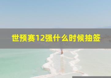 世预赛12强什么时候抽签