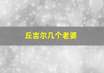 丘吉尔几个老婆