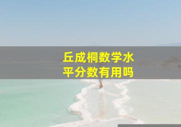 丘成桐数学水平分数有用吗