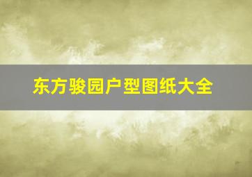 东方骏园户型图纸大全