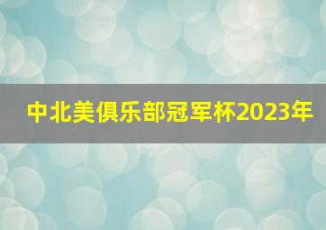 中北美俱乐部冠军杯2023年