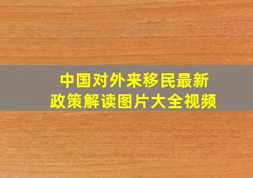 中国对外来移民最新政策解读图片大全视频