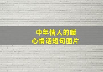 中年情人的暖心情话短句图片