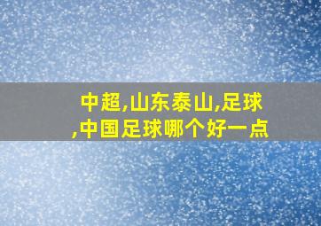 中超,山东泰山,足球,中国足球哪个好一点