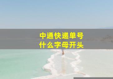 中通快递单号什么字母开头