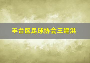 丰台区足球协会王建洪