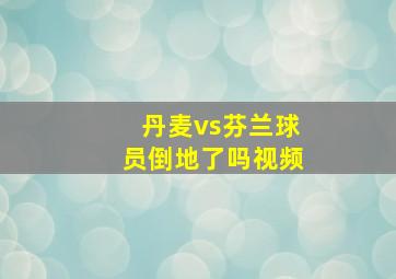 丹麦vs芬兰球员倒地了吗视频