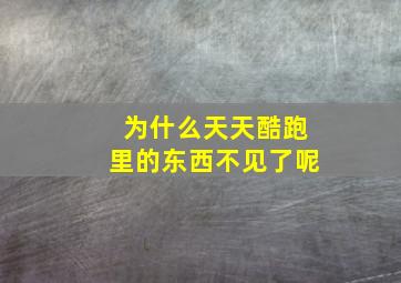 为什么天天酷跑里的东西不见了呢