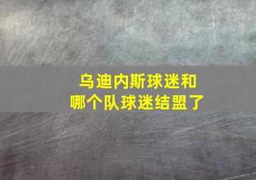 乌迪内斯球迷和哪个队球迷结盟了