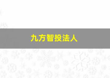 九方智投法人