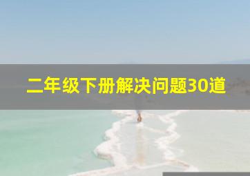 二年级下册解决问题30道