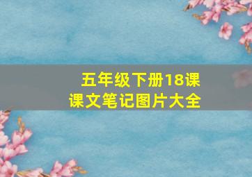 五年级下册18课课文笔记图片大全