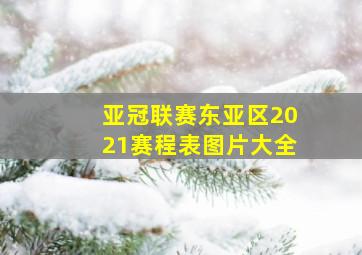 亚冠联赛东亚区2021赛程表图片大全