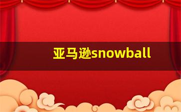 亚马逊snowball