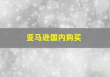 亚马逊国内购买