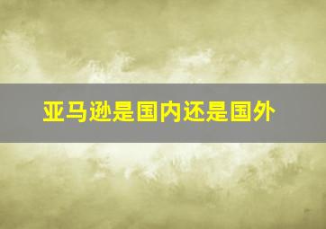 亚马逊是国内还是国外