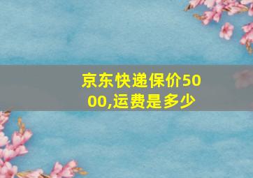 京东快递保价5000,运费是多少