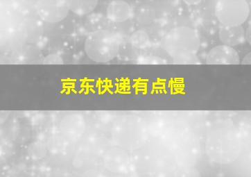 京东快递有点慢