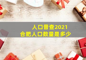 人口普查2021合肥人口数量是多少