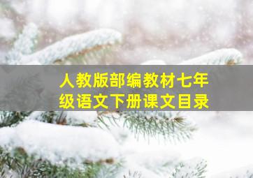 人教版部编教材七年级语文下册课文目录