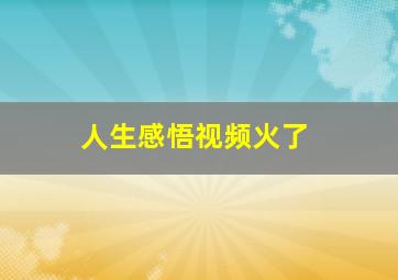 人生感悟视频火了