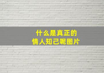 什么是真正的情人知己呢图片