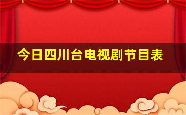 今日四川台电视剧节目表