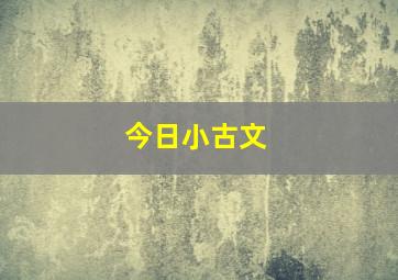 今日小古文