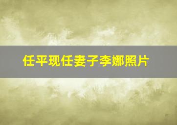 任平现任妻子李娜照片