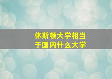 休斯顿大学相当于国内什么大学