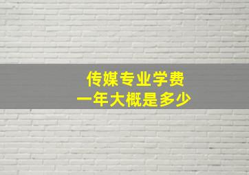 传媒专业学费一年大概是多少