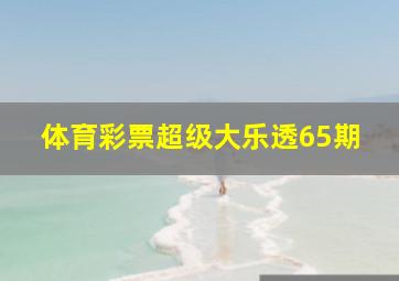 体育彩票超级大乐透65期