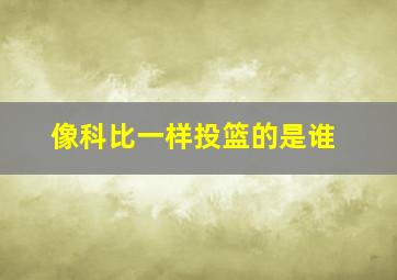 像科比一样投篮的是谁