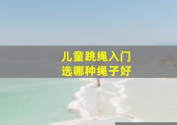 儿童跳绳入门选哪种绳子好