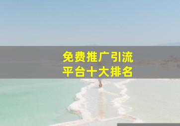 免费推广引流平台十大排名