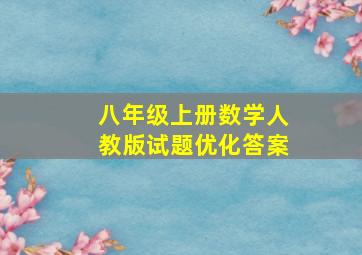 八年级上册数学人教版试题优化答案