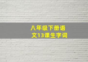 八年级下册语文13课生字词