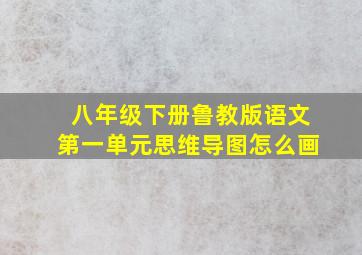 八年级下册鲁教版语文第一单元思维导图怎么画