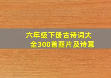 六年级下册古诗词大全300首图片及诗意