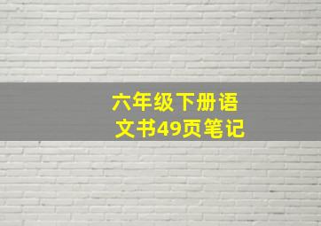 六年级下册语文书49页笔记