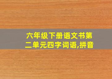 六年级下册语文书第二单元四字词语,拼音