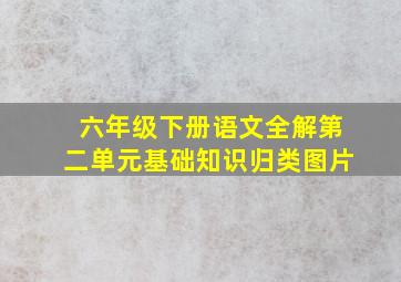 六年级下册语文全解第二单元基础知识归类图片