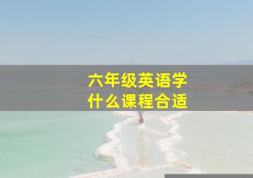 六年级英语学什么课程合适