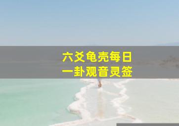 六爻龟壳每日一卦观音灵签