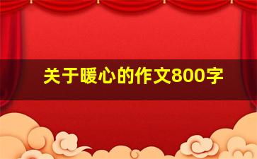 关于暖心的作文800字