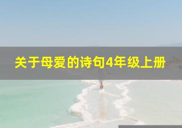 关于母爱的诗句4年级上册