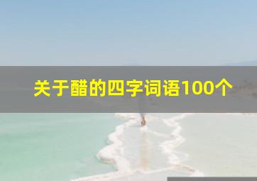 关于醋的四字词语100个