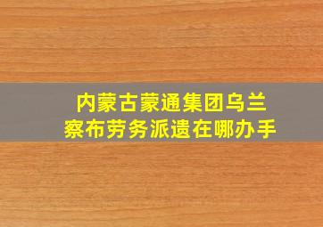 内蒙古蒙通集团乌兰察布劳务派遗在哪办手